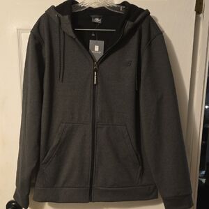 New Balance Charcoal Full-Zip Hoodie W Fleece Lining
